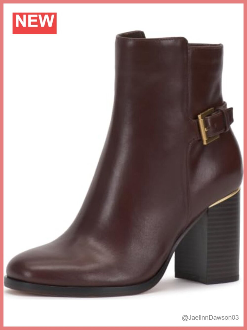 Vince Camuto Melvani Leather Block Heel Ankle Bootie